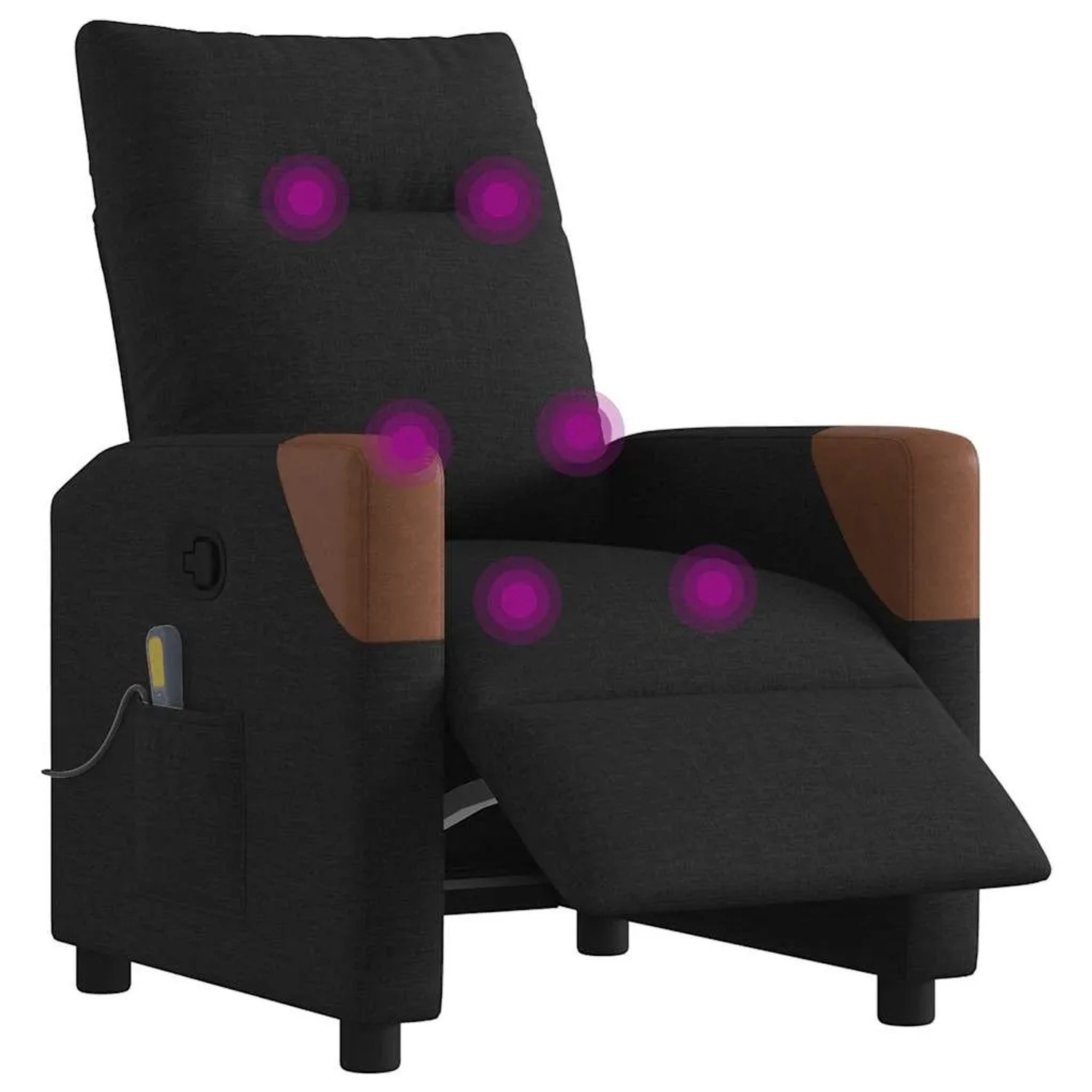 vidaXL Massagesessel Elektrisch Schwarz Stoff 3324000 günstig online kaufen