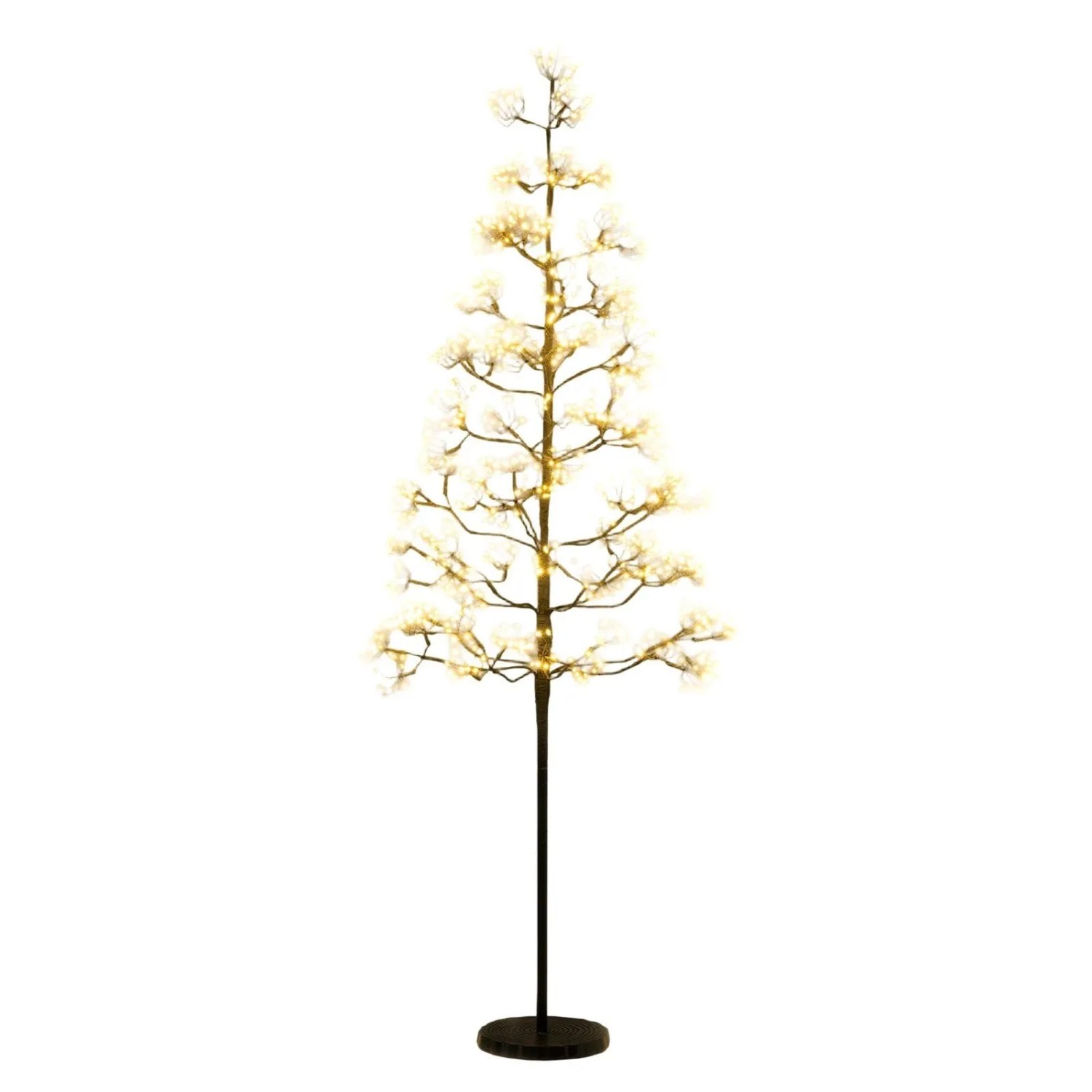 Costway Lichterbaum mit 1000 Leuchten Schwarze Basis 150cm Weihnachtsdeko
