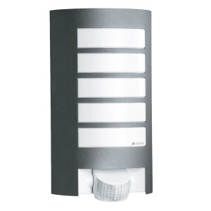 Steinel Außenwandleuchte L 12 S Anthrazit mit Bewegungsmelder, E27 Fassung.