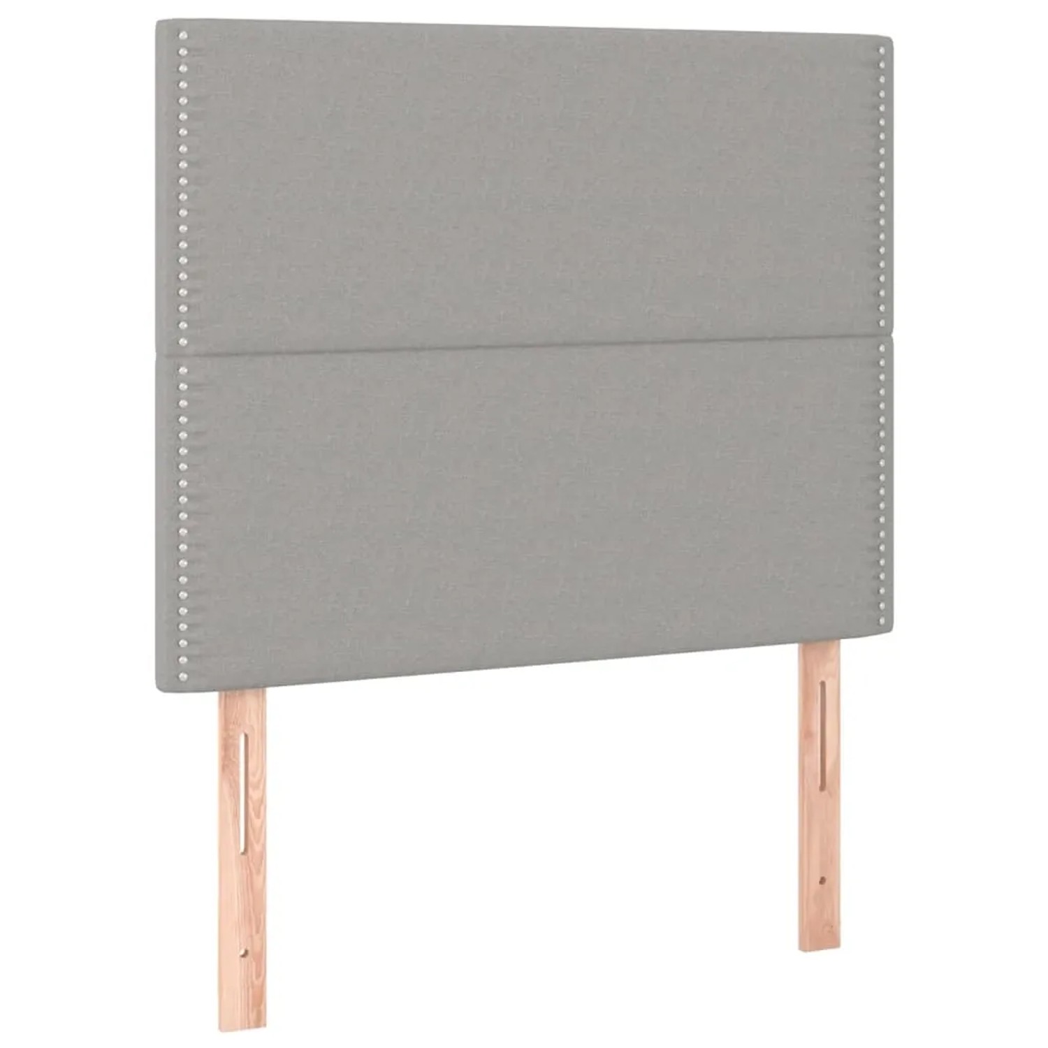Hellgraues Boxspringbett 120x200 mit Stoffbezug und Kopfteil. Gemütliches Bett für erholsamen Schlaf.