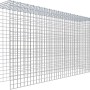 Gabiona Anbaukorb Typ 4, 100x200x40cm, Maschenweite 5x5cm, aus verzinktem Drahtgitter.