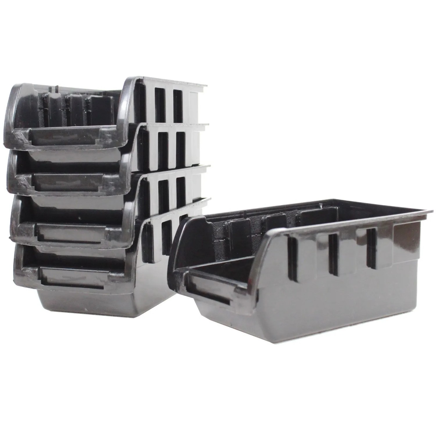 TRUTZHOLM Stapelboxen Mit Wandregal Rot 32 Teile Kleinteilemagazin_5