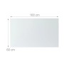 Weißes Glas Magnetboard 100x60 cm aus Sicherheitsglas. Ideal für Notizen und Planung im Büro.