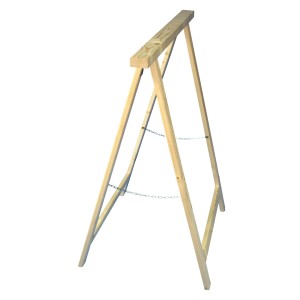 Holz Klappbock/Arbeitsbock Profi, 75x90cm, mit Kette für Stabilität.