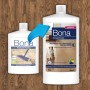 Bona Parkett Polish Glänzend 1 l: Flasche Holzpflege für glänzende, geschützte Parkettböden.