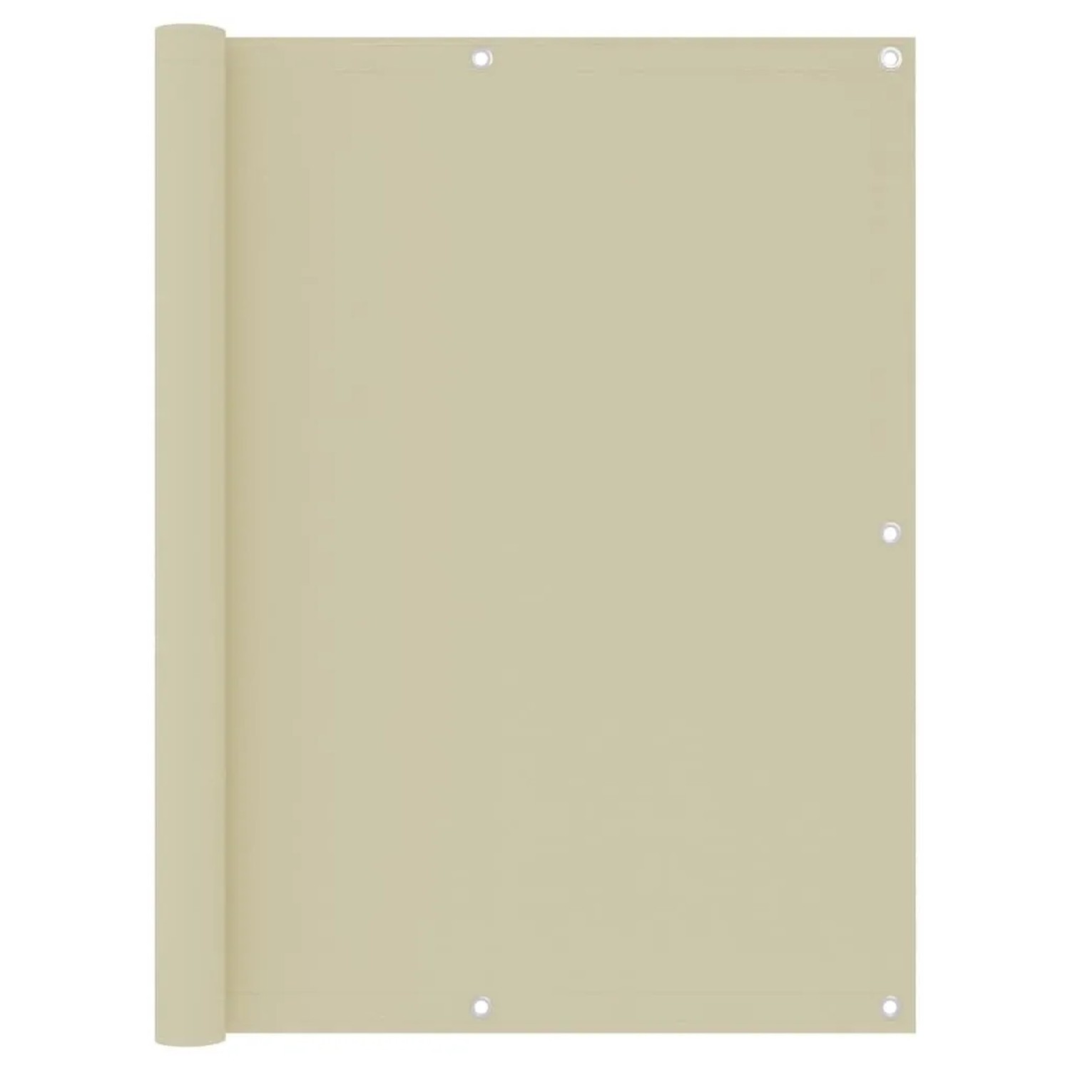 vidaXL Balkon-Sichtschutz Creme 120x500 cm Oxford-Gewebe 134958