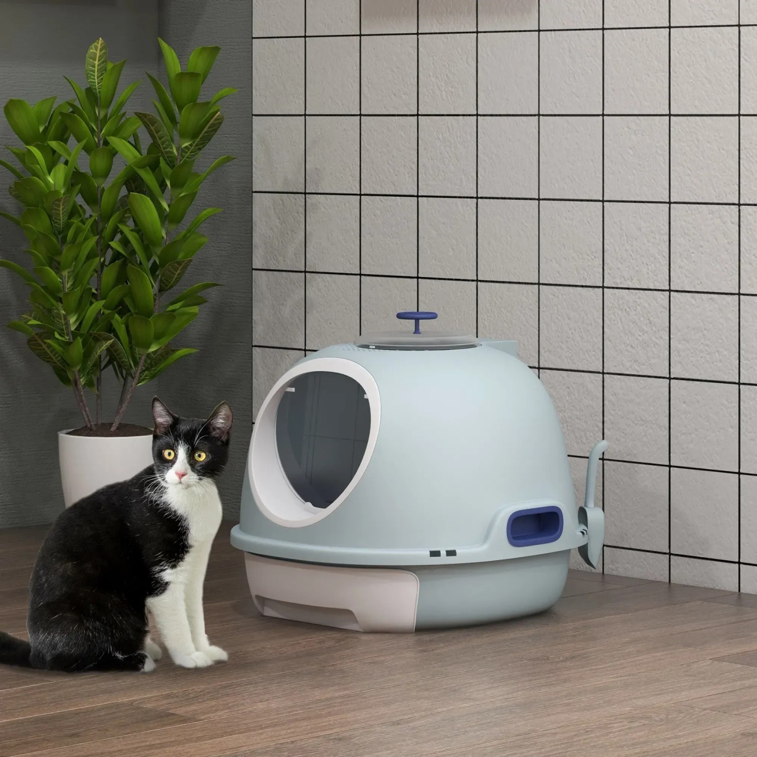 PawHut Katzenklo mit Deckel kaufen bei OBI