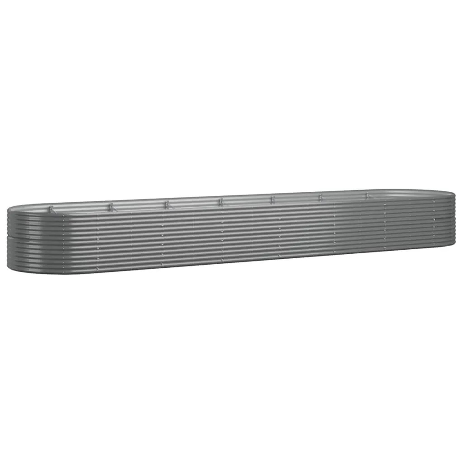 Furnicato Hochbeet Pulverbeschichteter Stahl 584x140x68 Cm Grau