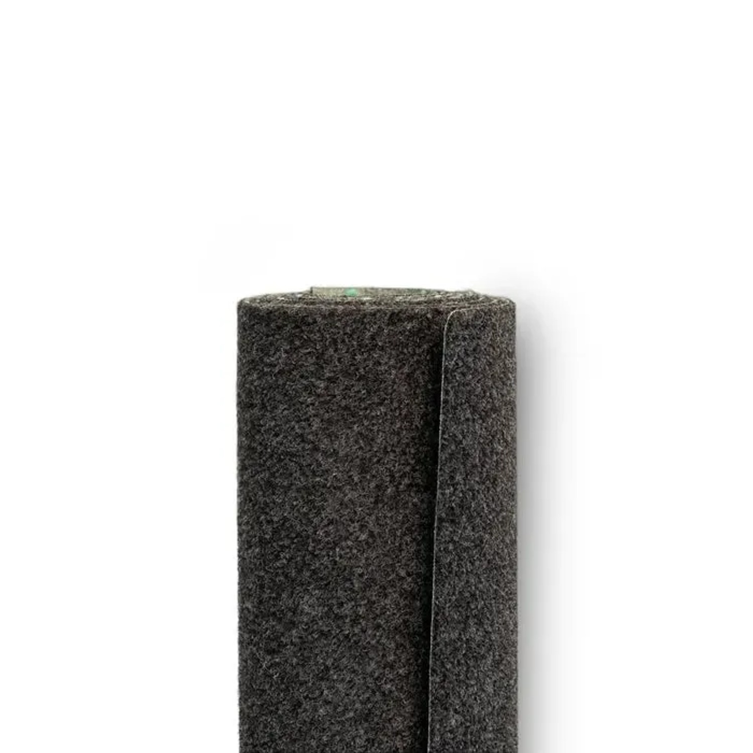 Aufgerollter, schwarzer Karat Rasenteppich Farbwunder PRO Kunstrasen (133x500cm).