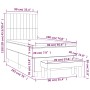 Schwarzes vidaXL Boxspringbett (90x190 cm) mit Matratze und Bank, Samtbezug.
