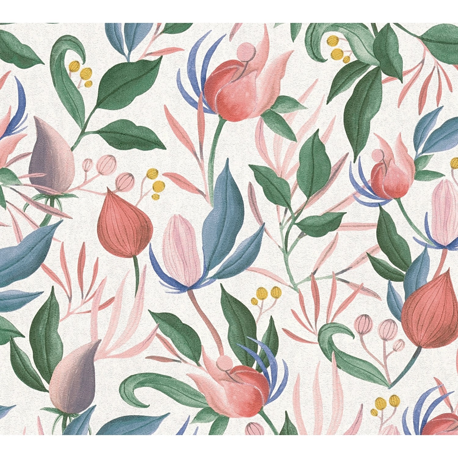 AS Creation Vliestapete Knospen 10,05 x 0,53 m Rosa-Grün FSC® günstig online kaufen