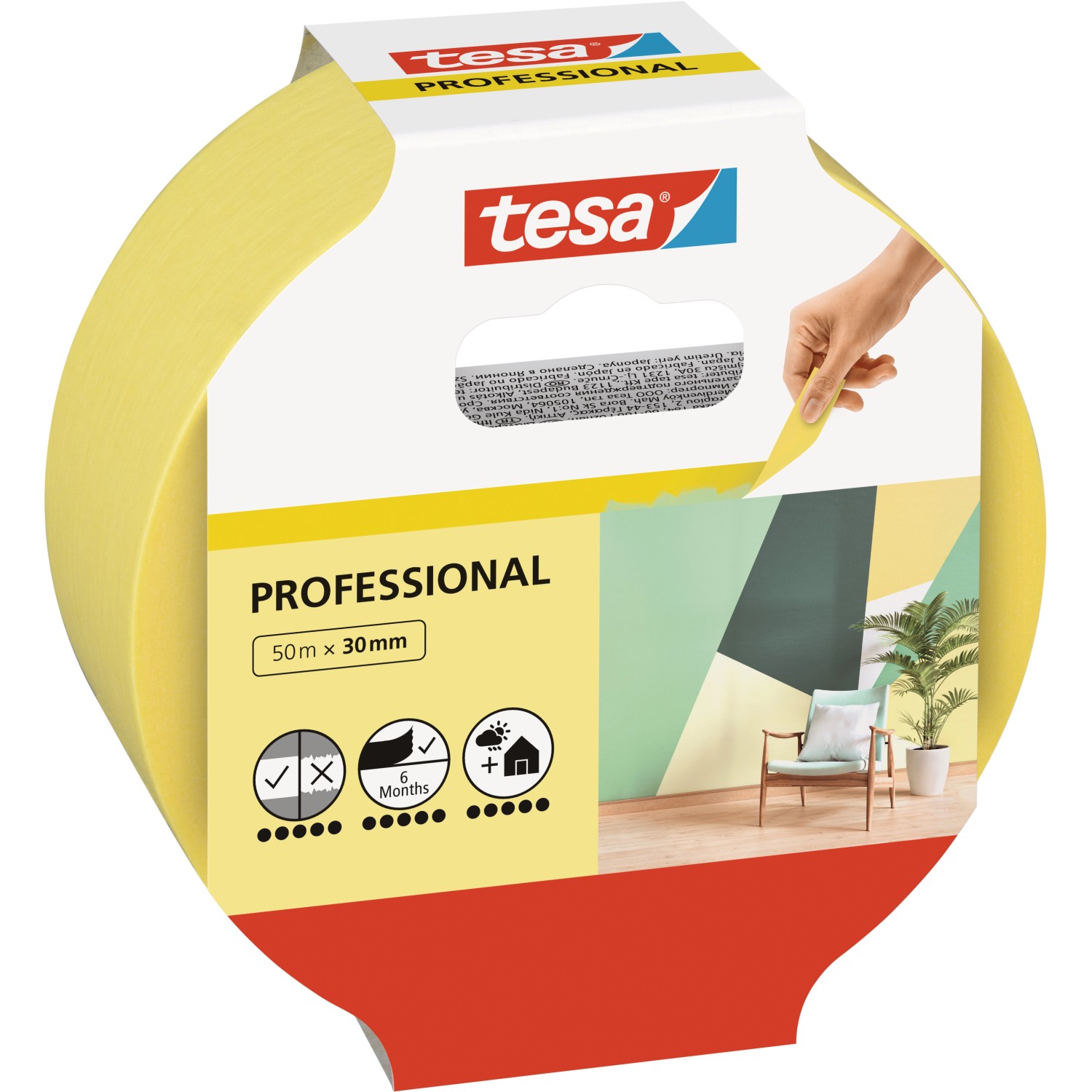 Tesa Malerband Professional 50 m : 38 mm günstig online kaufen