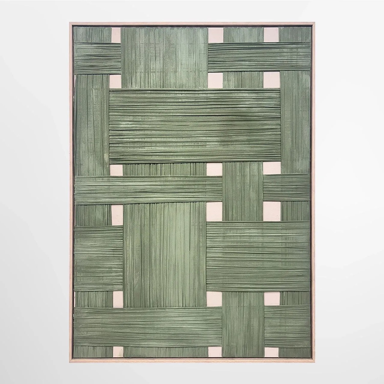 ArtUniverse Leinwandbild Soft Bamboo Patchwork 80 x 100 cm