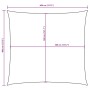 Quadratisches, taupefarbenes 4x4 m Sonnensegel aus Oxford-Gewebe mit Maßangaben.