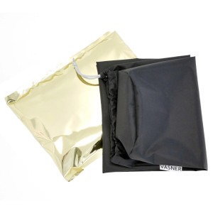 Vasner AirCape Abdeckhaube für HeatTower Infrarot-Heizstrahler, schwarz, verpackt.