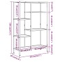 VidaXL Bücherregal 80x30x120 cm, Stahl/Holzwerkstoff, Maßeinteilung