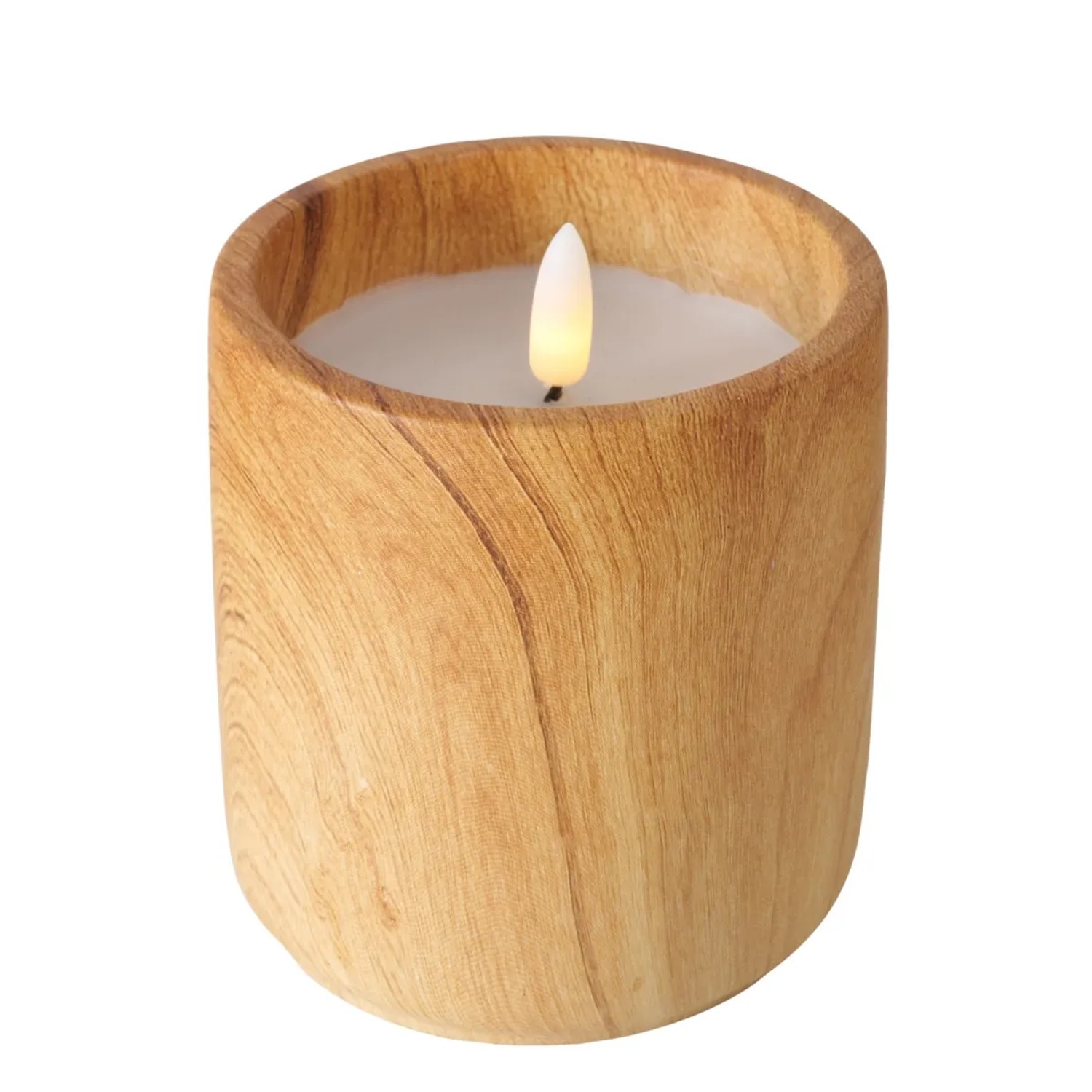 Boltze Home LED-Kerze Yuna Hoch Ø 9 cm x 10,5 cm Natur