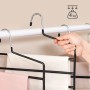 Songmics Hosenbügel-Set Breanna, 4-teilig, schwarz, mit mehreren Stangen für Hosen und Textilien.