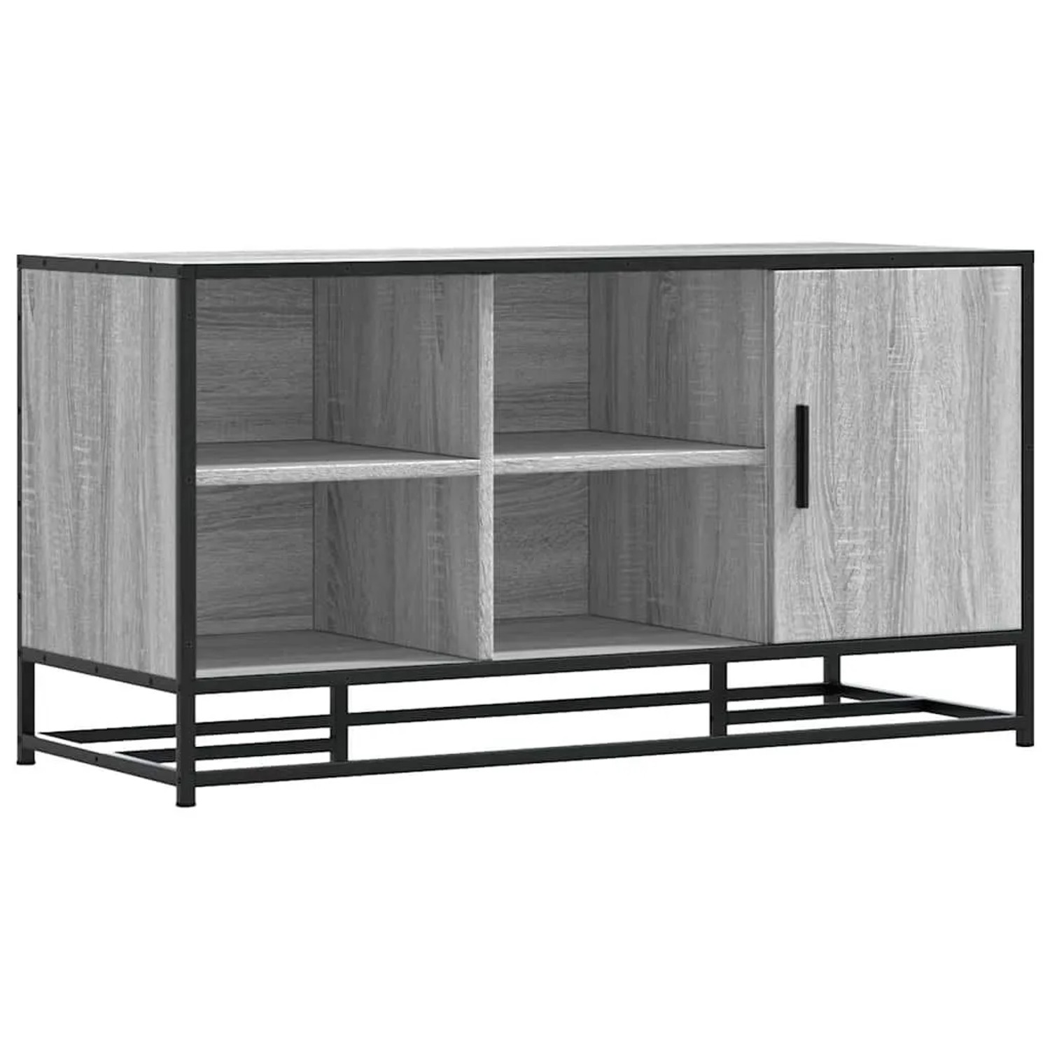 vidaXL Schuhbank Grau Sonoma 100x40x53,5 cm Holzwerkstoff und Metall 849217