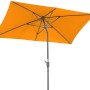 Schneider Balkonschirm, 270x150 cm, Mandarine. Rechteckiger Sonnenschirm mit Kurbel.