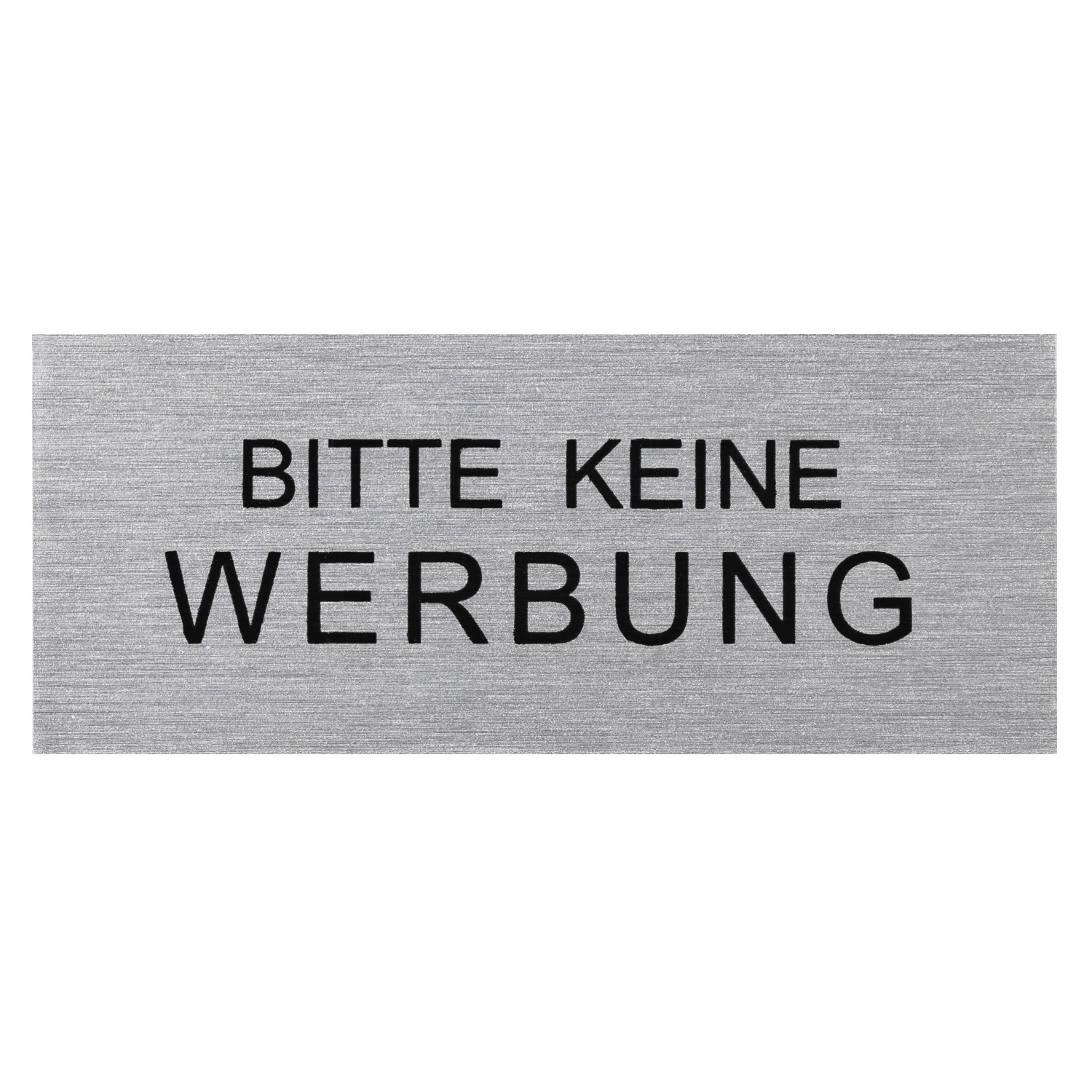 Hinweisschild Aluminium Bitte keine Werbung Selbstklebend