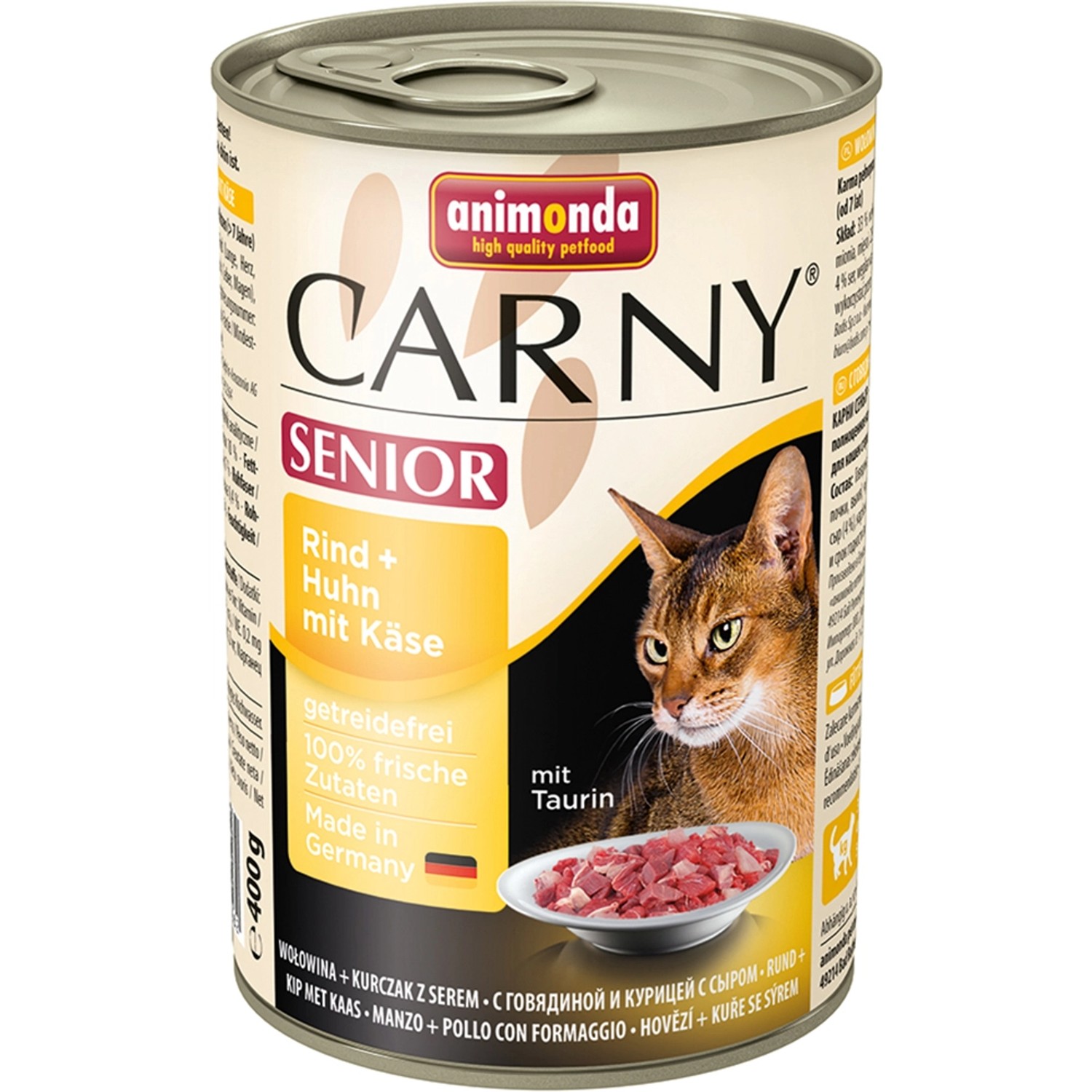 Carny Katzen-Nassfutter Senior Rind und Huhn mit Käse 400 g