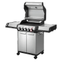 Enders Gasgrill Monroe Pro 3 SIKR Turbo mit Seitenkocher und offenem Deckel.