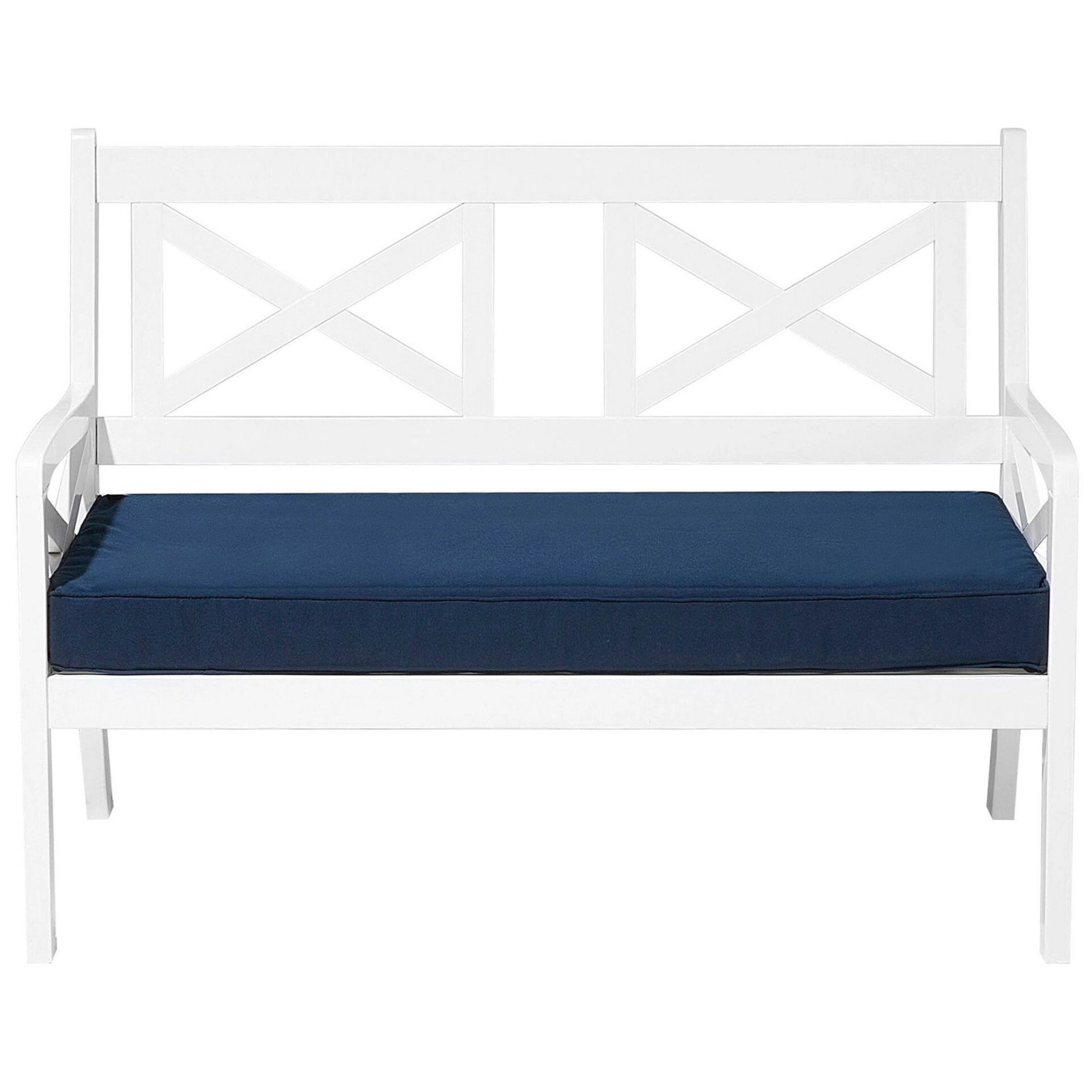 Beliani Gartenbank Weiss Blau 68x121x90 günstig online kaufen