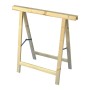 Arbeitsbock aus unbehandeltem Nadelholz, 75x75 cm, klappbar und stabil.
