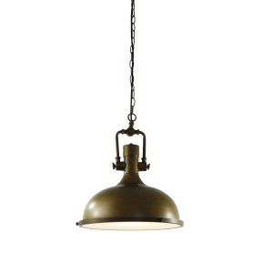 Dapo Decken Pendelleuchte Colin 38cm Antik Metall Glas E27 IP20