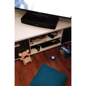 Brennenstuhl Eco-Line Steckdosenleiste mit Fußschalter im Wohnzimmer.