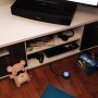 Brennenstuhl Eco-Line Steckdosenleiste mit Fußschalter im Wohnzimmer.