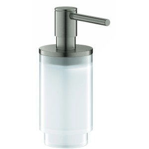 Grohe Seifenspender Selection, Hard Graphite gebürstet, Glas/Metall, 160ml Füllmenge.