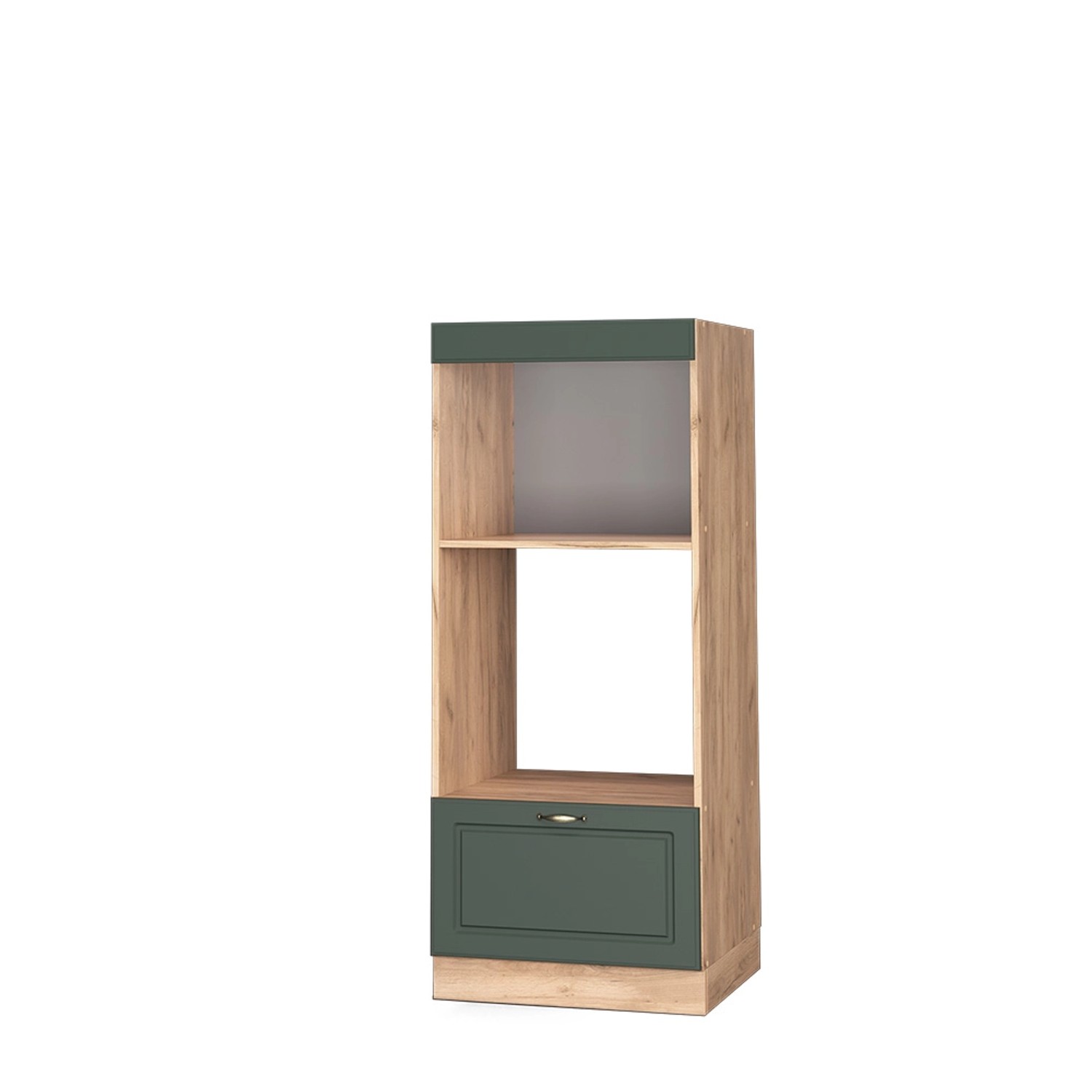 Vicco Mikrowellenschrank Fame-Line Grün-Gold Landhaus/Goldkraft Eiche 60 cm günstig online kaufen