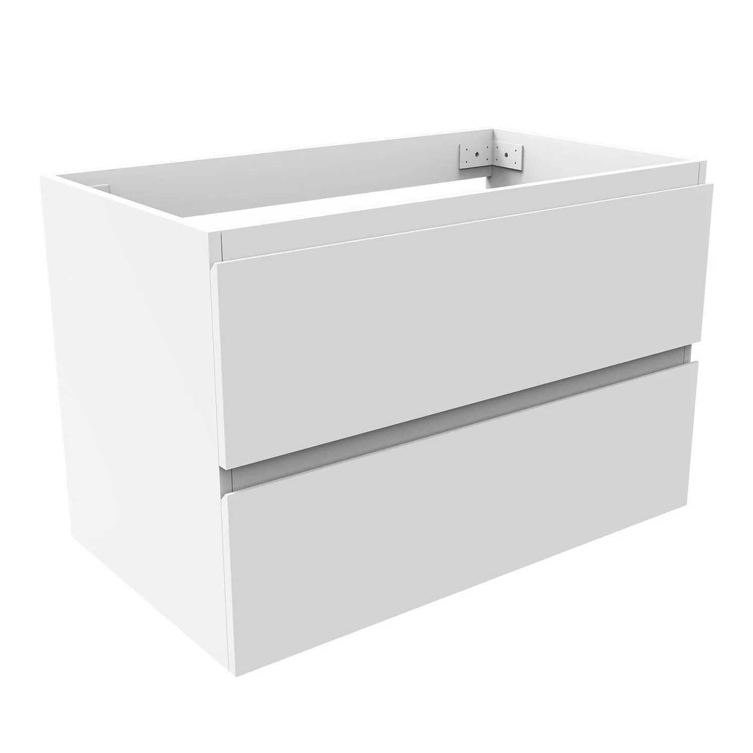 Duschparadies Waschbeckenunterschrank Y244X BxTxH 79x45x52cm in Mattweiß mit 2 Schubladen