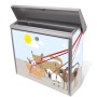 Banjado Edelstahl Briefkasten mit Hunde Motiv 'Gassi Gehen', 38.5x31.5x12cm.
