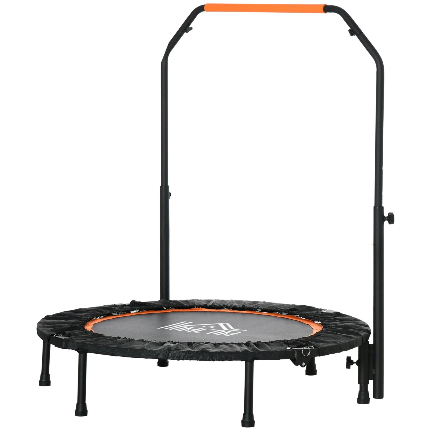 HOMCOM Fitness-Trampolin Stahl Kunststoff Schwarz Orange Ø102 x 99-123H cm günstig online kaufen