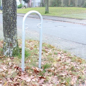 TRUTZHOLM Fahrradanlehnbügel aus Stahl, U-Form, 111,5x40 cm, für 2 Fahrräder.