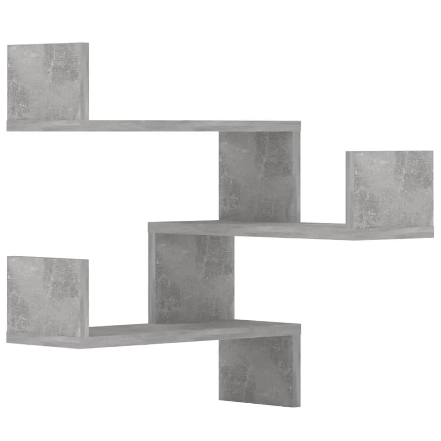 vidaXL Wand-Eckregale 2 Stk Betongrau 40x40x50 cm Holzwerkstoff 807232