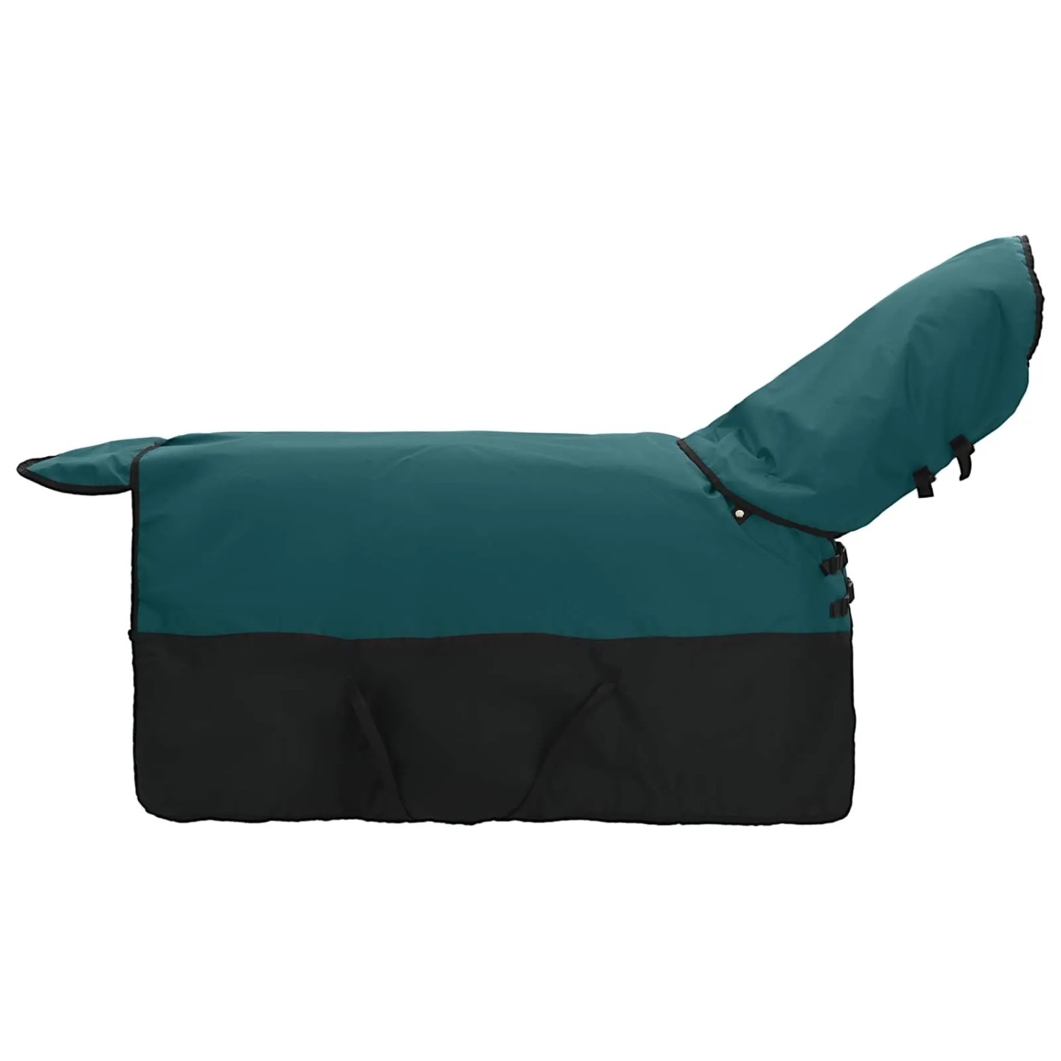 vidaXL Pferdedecke Dunkelgrün und Schwarz 125 cm Polyester 42013142