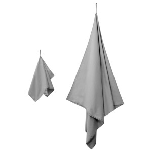 vidaXL Sporthandtuch Set 2-Tlg Dunkelgrau Stoff 42011493
