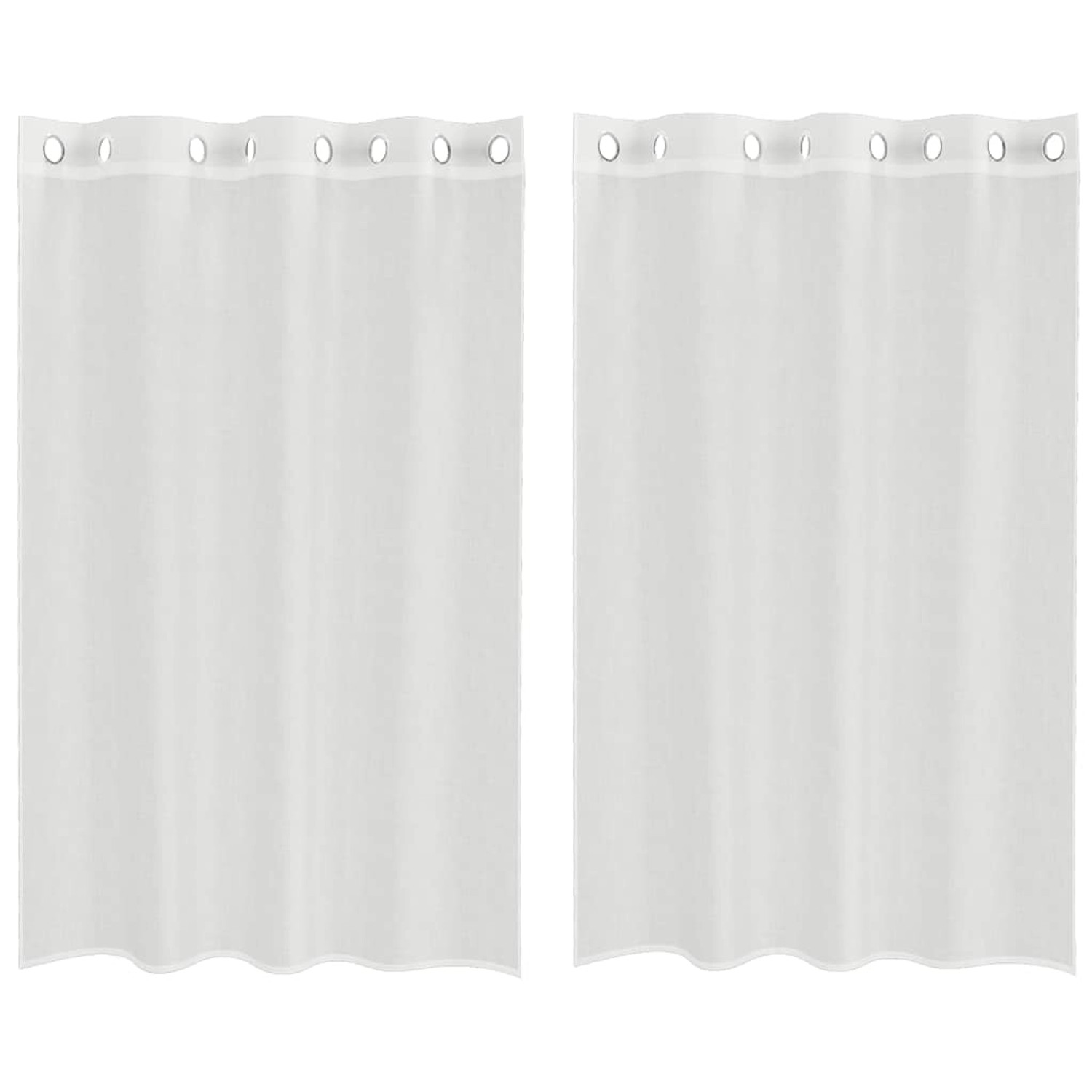 vidaXL Voile Vorhänge mit Ösen 2 Stk Weiß 4102150 günstig online kaufen