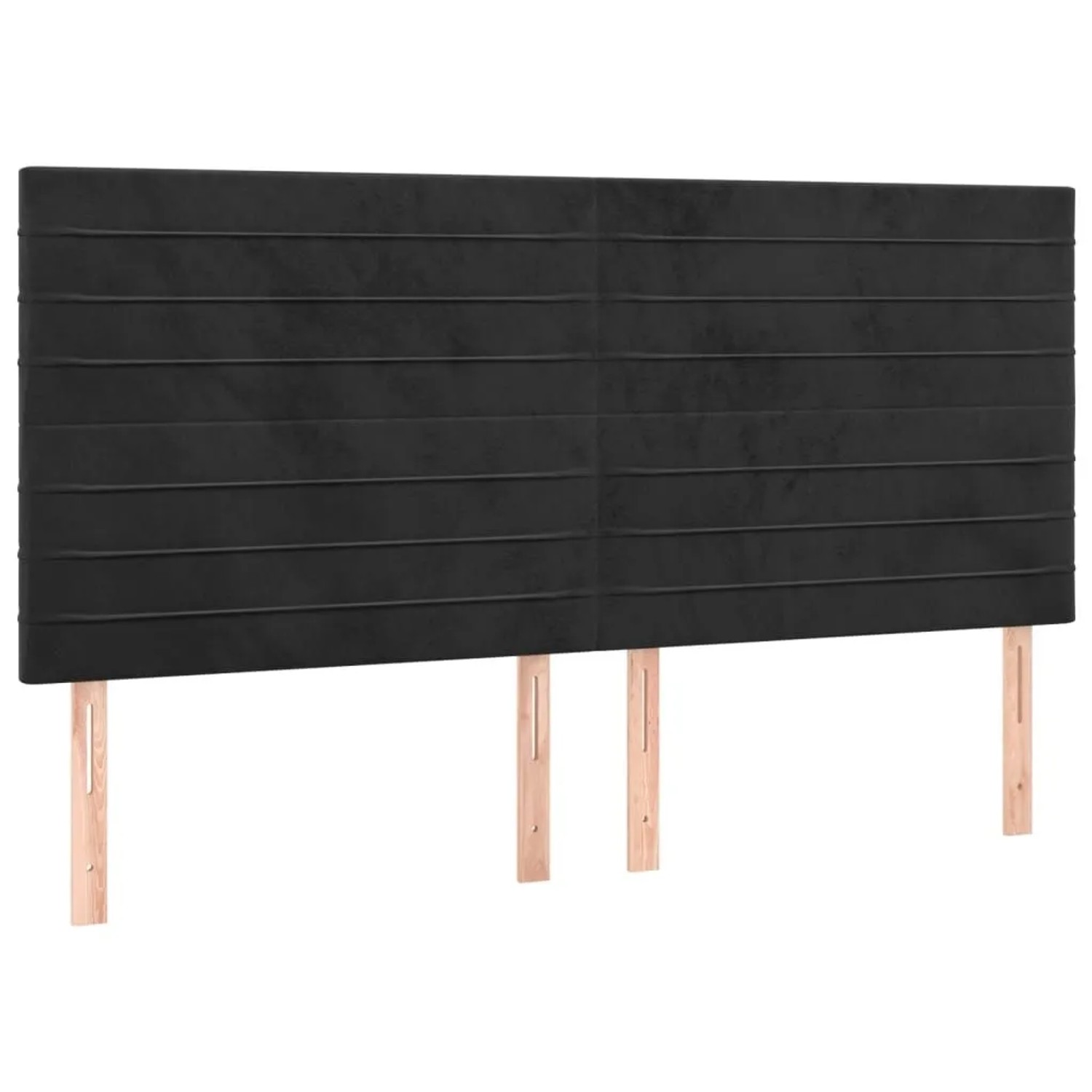 vidaXL Kopfteil Schwarz 160x5x118/128 cm Samt 3116528