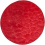 Runder, roter Euroshowers Badvorleger Rimini mit Steinoptik und Memory Schaum, 60 cm Durchmesser.