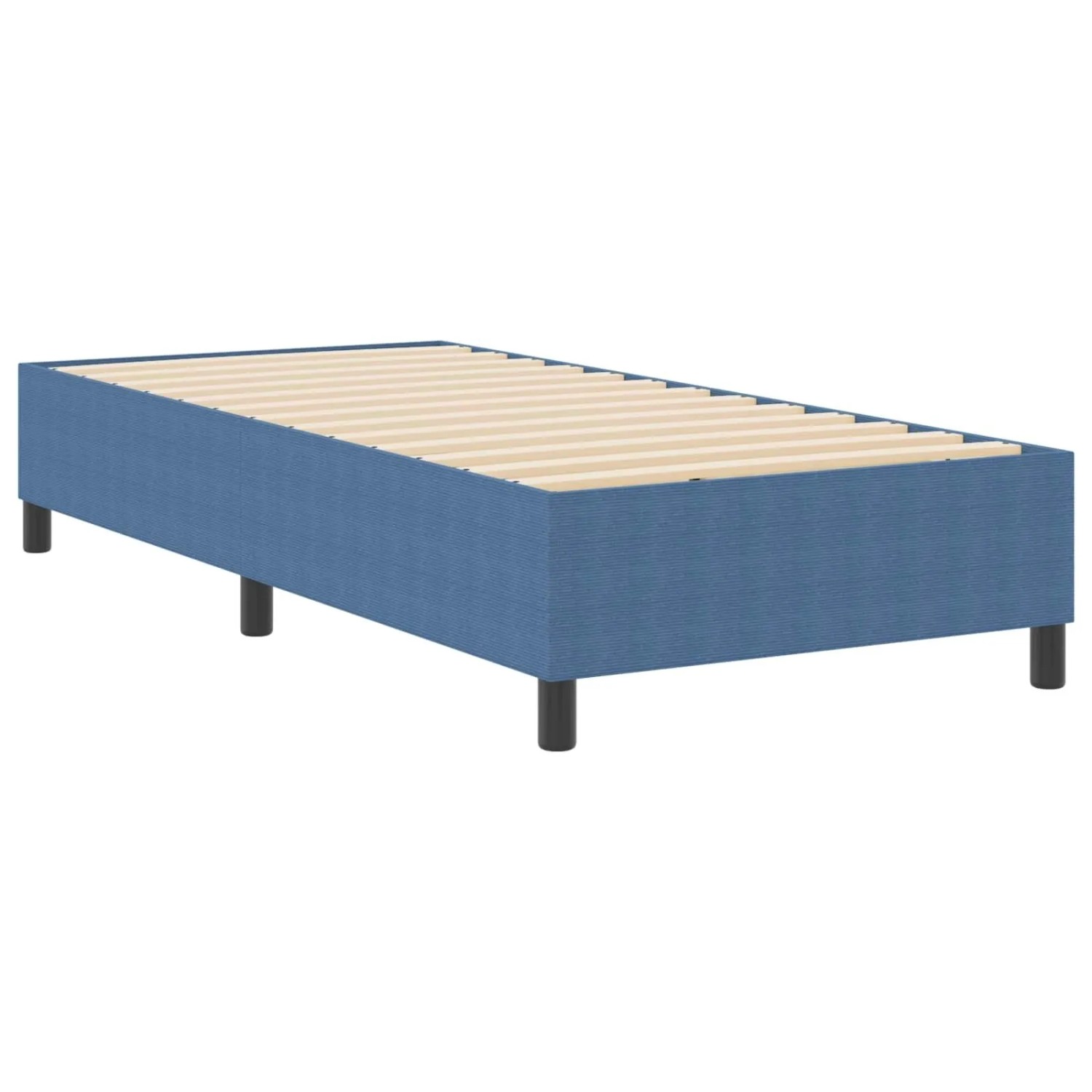 vidaXL Plattformbettgestell Blau 100 x 200 cm Stoff 3337395