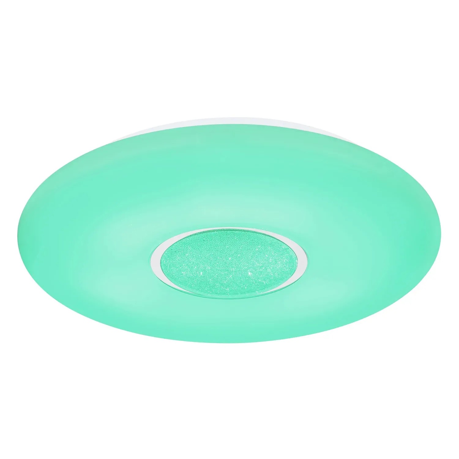 Weiße LED-Deckenleuchte Sully mit Farbwechsel und Fernbedienung, Ø 41 cm.