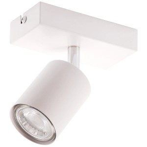 Weißer, einflammiger LED-Deckenstrahler Taio von Brilliant, 13,7 cm, für flexible Lichtausrichtung.