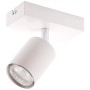 Weißer, einflammiger LED-Deckenstrahler Taio von Brilliant, 13,7 cm, für flexible Lichtausrichtung.