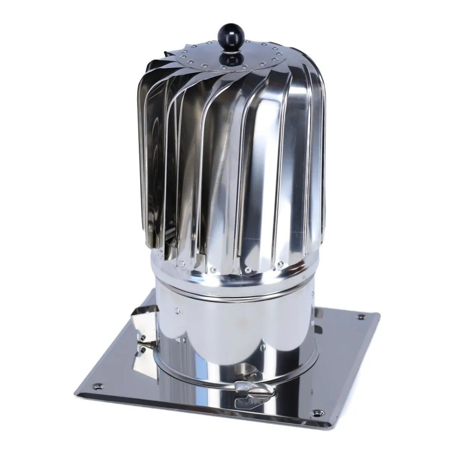 Subtiel Schornsteinaufsatz Tulipan 1 Mit Montageplatte Edelstahl Ø 150 mm