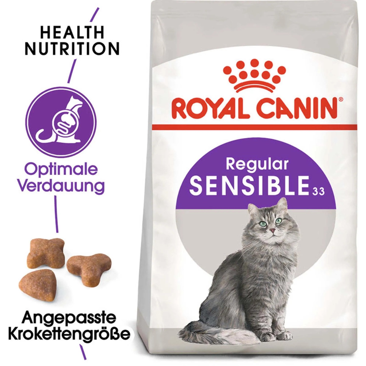 Royal Canin Sensible Trockenfutter für sensible Katzen, 400g Packung.